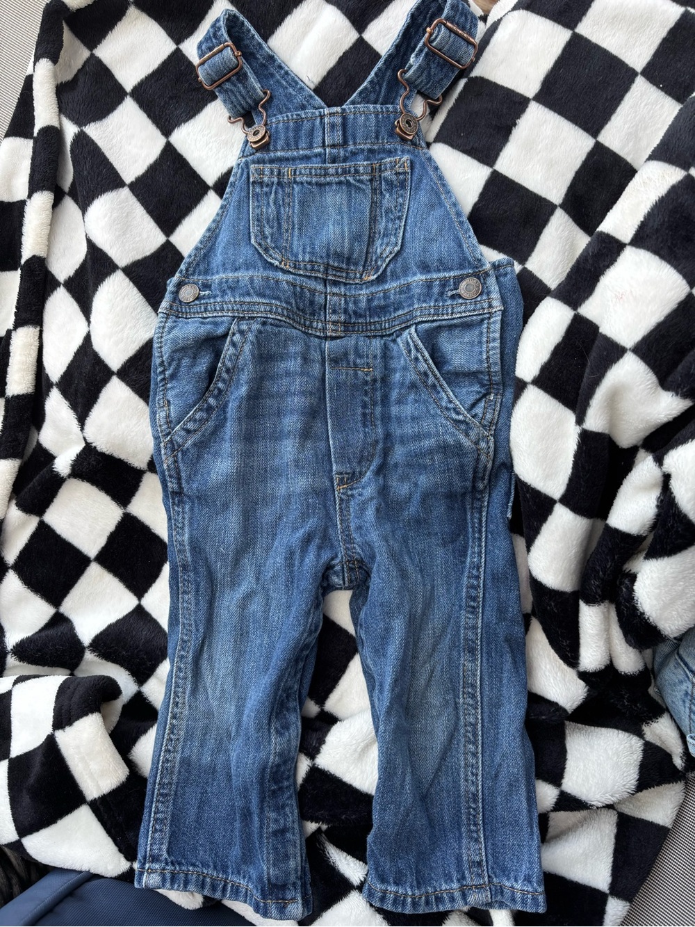 12/18 month gap blue jean overalls